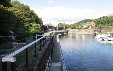 Towpath at Bowling Basin and Harbour
